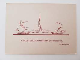 Sankarisotiemme muisto sanoin ja kuvin -mietelausein varustettuja postikortteja n:o 16-postcard