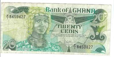 Ghana 20 Cedis  1986  seteli