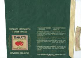 Tomaatti-kalakastike   -  tuote-etiketti  1930-40-luku /22x25 cm