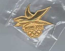 Helsinki  Canditate City 2006 olympia pinssi - pinssi rintamerkki  kullattu alkuperäispakkauksessa