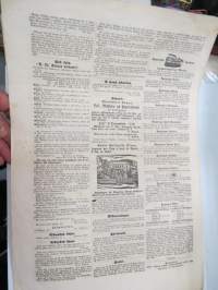 Helsingfors Tidningar, Lördagen den 22 Maj 1858, Nr 40., innehåller bl. a. följande artiklar / annonser;