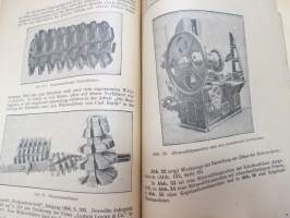 Zahnräder -vaihteet, perinpohjainen saksankielinen tekninen selostus vaihdetekniikasta, niiden laskennasta yms. -gears - technical features