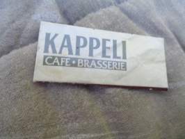Tulitikkuetiketti Kappeli cafe brasserie
