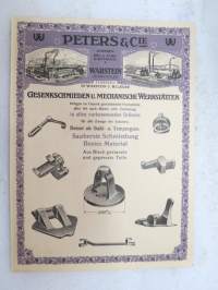 Peters &amp; Cie, Warstein - Gesenkschmieden u. Mechanische Werkstetten, myyntiesite saksaksi / brochure