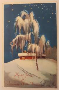 Martta Wendelinin joulu aiheinen postikortti