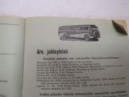 Satakunnan Maakuntajuhlat Säkylän eenokilla 6-7.7.1957 - Juhlaopas -käsiohjelma -program