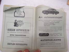 Satakunnan Maakuntajuhlat Säkylän eenokilla 6-7.7.1957 - Juhlaopas -käsiohjelma -program