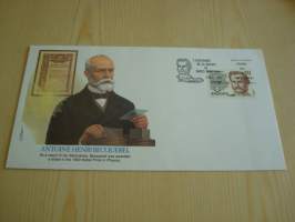 Nobel-palkittu Fyysikko Antoine Henri Becquerel, 1987, USA / Espanja, ensipäiväkuori, FDC, taiteilija: Komlev. Katso myös muut kohteeni.