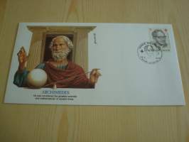 Matemaatikko Archimedes, 1987, USA / Belgia, ensipäiväkuori, FDC, taiteilija: Litvinov. Katso myös muut kohteeni.