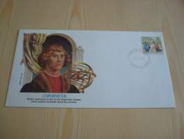 Tähtitieteilijä Copernicus, 1987, USA / Tristan Da Cunha, ensipäiväkuori, FDC, taiteilija: Suschenko. Katso myös muut kohteeni.