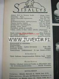 Kotiliesi 1934 nr 19 lokakuu kansi Martta Wendelin aiheena Jukolan veljekset, Venla ja Männistön muori. Ajankuvaa ja mainoksia vuodelta 1934, mm Silo-Kerrasto