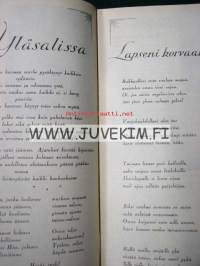 Kotiliesi 1934 nr 7 kansi Rudolf Koivu &quot;Kirkkotie Juhani Ahon Lastuista&quot;, Palsami kotiemme kukka, mämmi, vanhoja ja uusia monivuotisia kukkia (T.J.Hintikka - 3