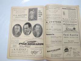 Helsingin Kansanteatteri Ylioppilastalossa - Ohjelma näytäntökausi 1935-1936 - &quot;Ferguzan Kukka ja kenraali&quot; / &quot;Hyvä maa&quot; -käsiohjelma / theatre program