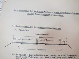 Bundesautobahn Frankfurt (M) - Nürnberg - Aufbau der Fahrbahndecken zwischen Frankfurter Kreutz und Landesgrenze -Autobahn building examples in Germany