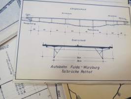 Bundesautobahn Frankfurt (M) - Nürnberg - Aufbau der Fahrbahndecken zwischen Frankfurter Kreutz und Landesgrenze -Autobahn building examples in Germany