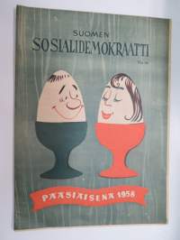 Suomen Sosiaalidemokraatti 1958 nr 89 - Pääsiäisenä 1958 -pääsiäisen erikoisnumero -magazine