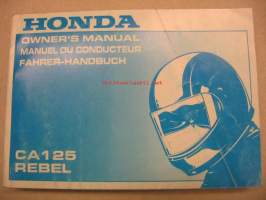 Honda CA125 Rebel owner´s manual käyttöohjekirja