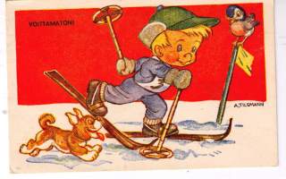 Arnold Tilgman /  sarjasta  Kiri-Kalle  suksilla. Voittamaton.