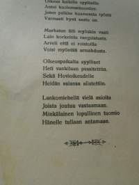muistosäkeitä. kaameasta ryöstömurhasta.forssassa,jonka uhriksi maanviljelijä markula lankonsa palkkaamana joutui.huhtik,3 p.nä, 1936