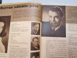 Elokuva-Aitta 1950 nr 8, Kansik. Eila Peitsalo &amp; Leif Wager, Oscrin saajat, Varkaitten markkinat, Tähtien pukuhuolia, Tähtikuvasto-kuvia Henry Theel, Elna Hellman