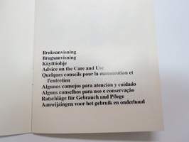 Husqvarna Minor Bruksanvisning - Brugsanvisning - Käyttöohje - Advice on the care and use - Manutention - Algunos consejos - Alguns conselhos - Ratschläge - Aanwijzi