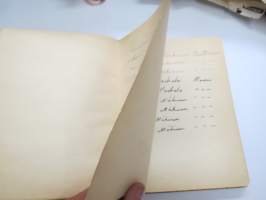 Visakoivukantinen vieraskirja, käytetty -guest book, used, curly birch covers