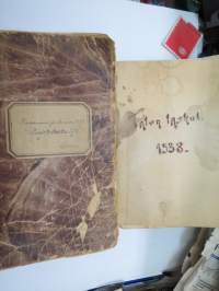 Rakennus- ja Asunto O.Y. Puistokatu 17b - Talonasukasluettelo 1911 - noin 1952, järjestyssäännöt, laskukansio vuodelta 1938