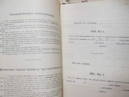 Rakennus- ja Asunto O.Y. Puistokatu 17b - Talonasukasluettelo 1911 - noin 1952, järjestyssäännöt, laskukansio vuodelta 1938