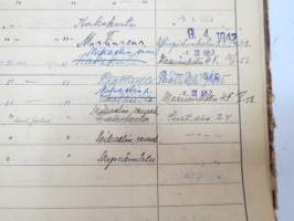 Rakennus- ja Asunto O.Y. Puistokatu 17b - Talonasukasluettelo 1911 - noin 1952, järjestyssäännöt, laskukansio vuodelta 1938