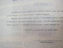 Rakennus- ja Asunto O.Y. Puistokatu 17b - Talonasukasluettelo 1911 - noin 1952, järjestyssäännöt, laskukansio vuodelta 1938