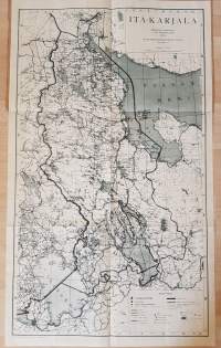 Itä-Karjalan kartta - Akateemisen Karjala-seuran v. 1934 julkaiseman kartan mukaan painettu 1941