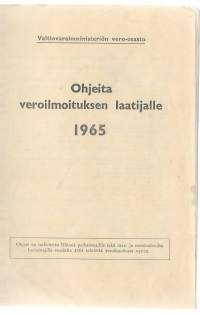 Ohjeita veroilmoituksen laatijalle 1965