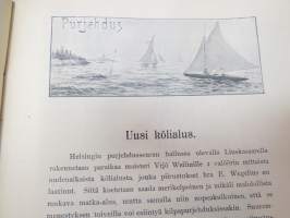 Suomen Urheilulehti 1902 - 5. vuosikerta, sidottu kirjaksi, sisällysluettelo näkyy kohteen runsaista kuvista -sports magazine, annual volume