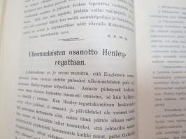 Suomen Urheilulehti 1902 - 5. vuosikerta, sidottu kirjaksi, sisällysluettelo näkyy kohteen runsaista kuvista -sports magazine, annual volume