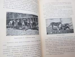 Suomen Urheilulehti 1902 - 5. vuosikerta, sidottu kirjaksi, sisällysluettelo näkyy kohteen runsaista kuvista -sports magazine, annual volume