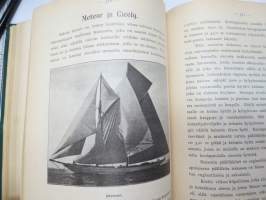 Suomen Urheilulehti 1902 - 5. vuosikerta, sidottu kirjaksi, sisällysluettelo näkyy kohteen runsaista kuvista -sports magazine, annual volume