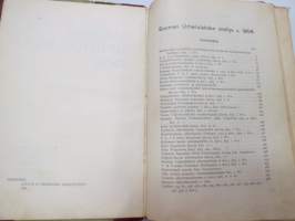 Suomen Urheilulehti 1904 - 7. vuosikerta, sidottu kirjaksi, sisällysluettelo näkyy kohteen runsaista kuvista -sports magazine, annual volume