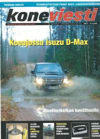 Koneviesti  2008 nr 6 / teemana huolto, Isuzu D-Max, otsalamput, potkua vanhaan akkuun