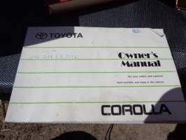 Toyota Corolla owner&#039;s manual - Omistajan käsikirja