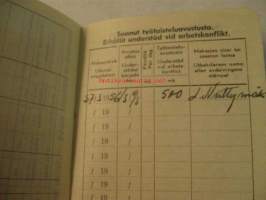 Kutoma- ja neuletyöväen liiton jäsenkirja, Tikkurilan ammattiosasto, Elli Hietanen