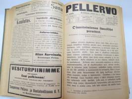 Pellervo 1915 - sidottu vuosikerta, monipuolinen maatalousaiheinen lehti, paljon mainoksia -agricultural magazine - annual volume