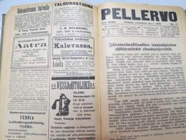 Pellervo 1915 - sidottu vuosikerta, monipuolinen maatalousaiheinen lehti, paljon mainoksia -agricultural magazine - annual volume