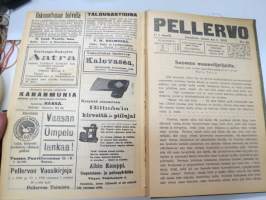 Pellervo 1915 - sidottu vuosikerta, monipuolinen maatalousaiheinen lehti, paljon mainoksia -agricultural magazine - annual volume