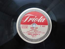 Triola T 4105 Pirkko Jaakkola - Rue de l´amour / Äidin luo -savikiekkoäänilevy, 78 rpm record