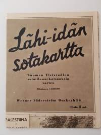 Lähi-idän sotakartta. Suomen Yleisradion sotatilannekatsauksia varten.