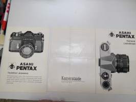 Asahi Pentax kamerat / lisävälinee -esite / brochure in finnish