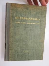 Metsäsanakirja suomi-ruotsi-saksa-englanti / Skogsordbok / Forstwörterbuch / Forest dictionary