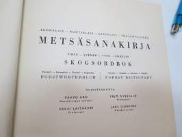 Metsäsanakirja suomi-ruotsi-saksa-englanti / Skogsordbok / Forstwörterbuch / Forest dictionary