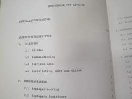 Anritsu marinradar typ AR - SO2R Bruksanvisning och servicehandbok -tutka, käyttöohjekirja ruotsiksi / radar manual in swedish