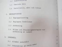 Anritsu marinradar typ AR - SO2R Bruksanvisning och servicehandbok -tutka, käyttöohjekirja ruotsiksi / radar manual in swedish